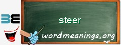 WordMeaning blackboard for steer